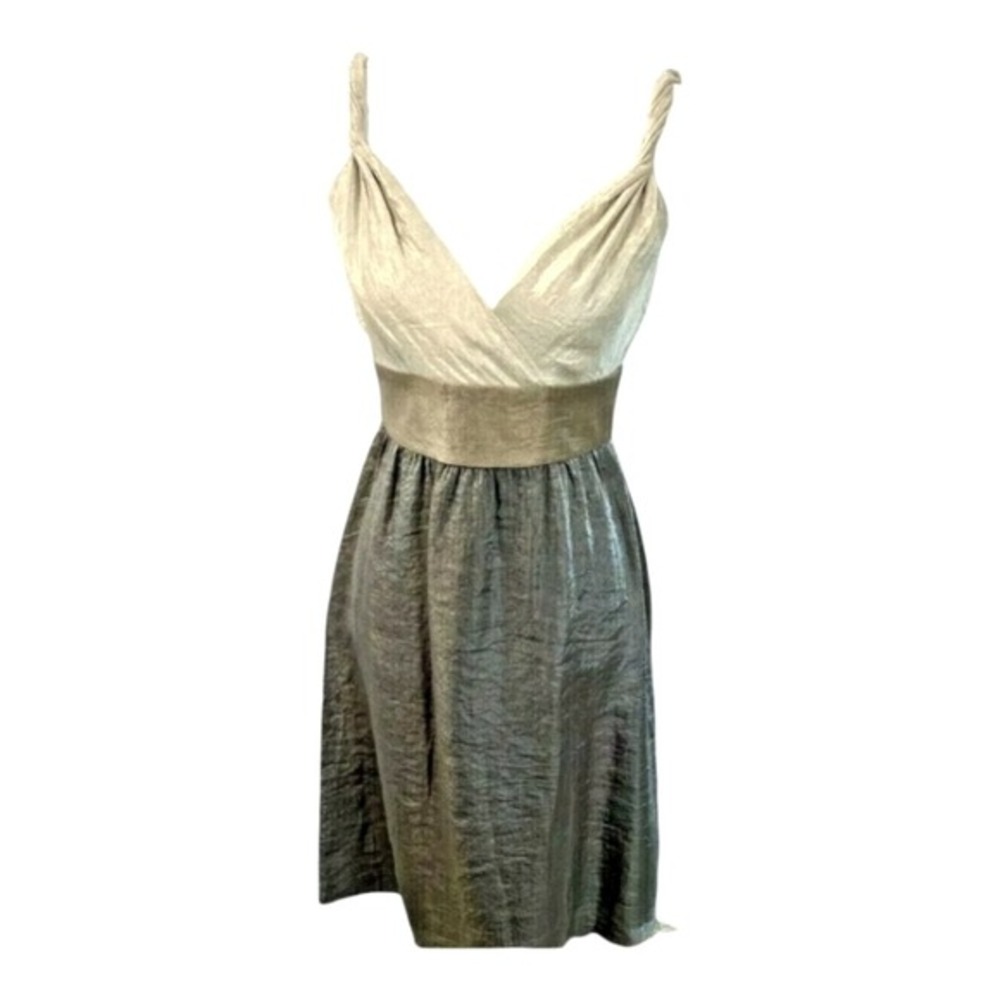 Adriana Papell Color block Surplice Neutrals gorgeous Party dress Size 12 New